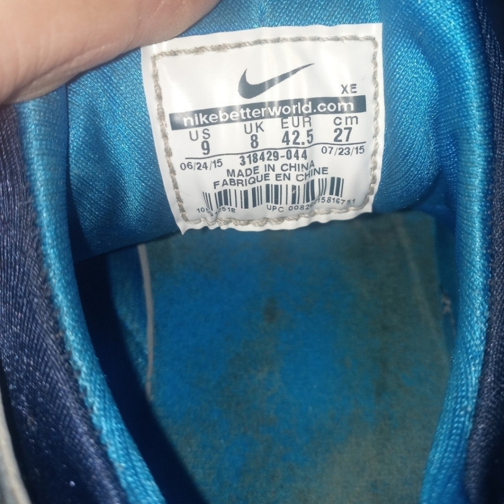 Nike Air Huarache Run Ultra 318429-044 Men's Gray Blue Athletic Sneakers Size 9 - Picture 3 of 11